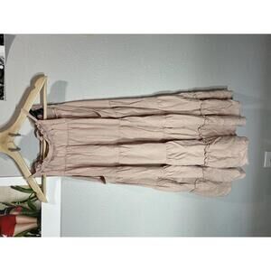 Forever 21 Tiered Summer Dress - Soft Blush Pink- Size L